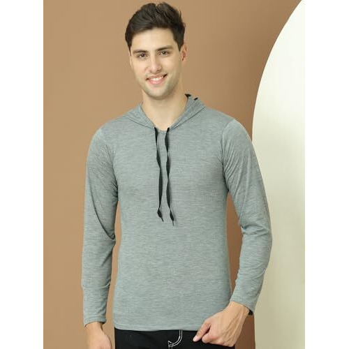 Vimal Jonney Regular Fit Grey Men Fullsleeve Tshirts (Pack Of 1)-Vimal640386