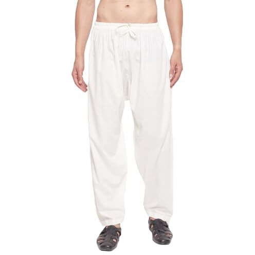 Vastramay Men's Cream Cotton Patiala Salwar_Vasmpty002Cr_36