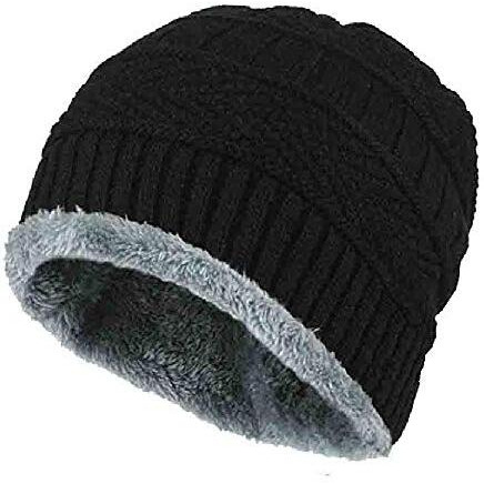 Adbucks Unisex Wool Cap (Fru_Cap_Black_Free Size)