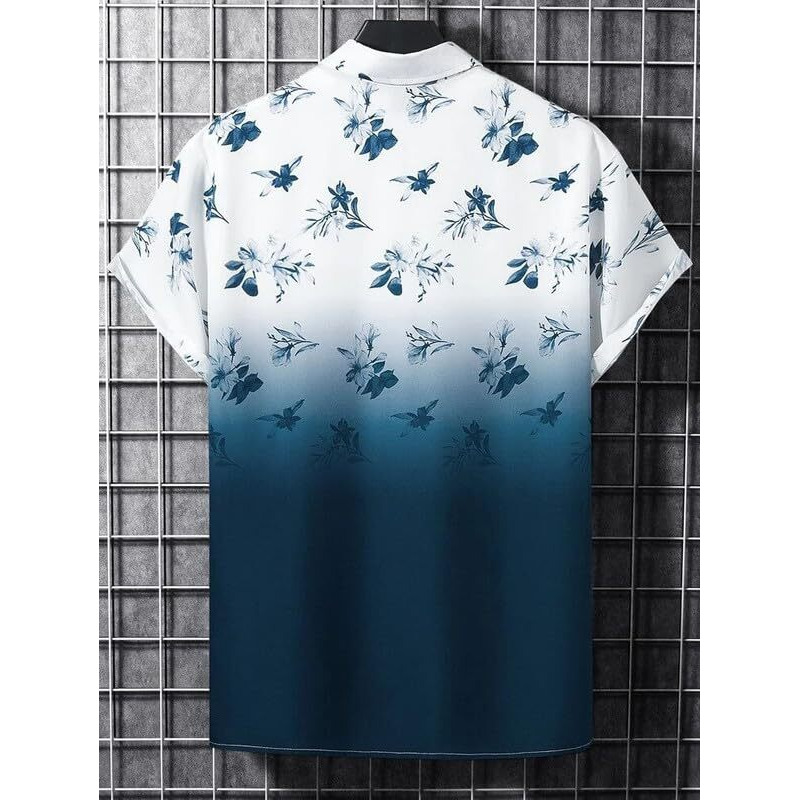 Nosequeen Shirt For Man | Casual Shirts For Men | Shirt Men | Shirts For Men Stylish | Mens Casual Shirt | Beach Outfits For Men | Printed Shirts For Men Stylish (In, Alpha, L, A.Blue)