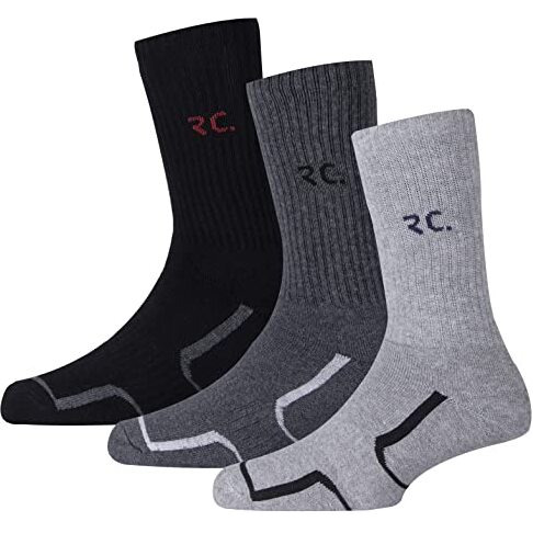 Rc. Royal Class Men's Soft Warm Calf Length Cotton Thick Towel Cushion Winter Wear Free Size Socks(Pack Of 3)(Multicolored)