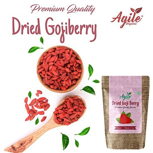 Agile Organic Premium Whole Dried Goji Berries, 500G | Immunity Building
