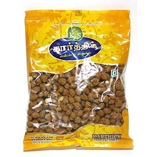 K.S Karthik - Kovilpatti Ko Ko Mittai 200Gm (Crushed Groundnut Chikki), Kadalai Mittai (Peanut Chikki Candy) 250Gm, Karasev 250Gm, Masala Kadalai (Peanuts) 200 Gm (900 Gm)