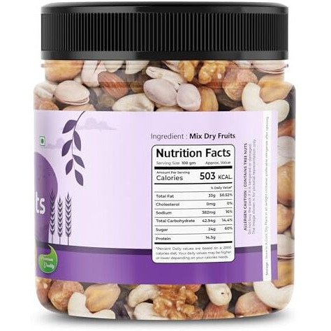 Bewon Mixed Dry Fruits 250G | Green & Black Raisins, Almonds, Cashews, Blackberries, Apricots, Figs, Kiwi & More | Healthy & Crunchy | No Preservatives | Great For Snacking & Gifting