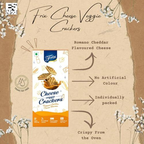 Frix Cheese Cream Veggie Cracker I Romano Cheddar Cheese Flavor (An Original Frix Recipe) - 160G (Pack Of 2)