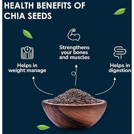 Nutrovally Raw Chia Seeds, Flax Seeds Combo Loaded With Omega 3, Zinc, Fiber, Calcium, Protein For Weight Loss, Healthy Heart And Boost Immunity Superfood Seed For Eating | Chia Seed 100G + Flax Seed 100G