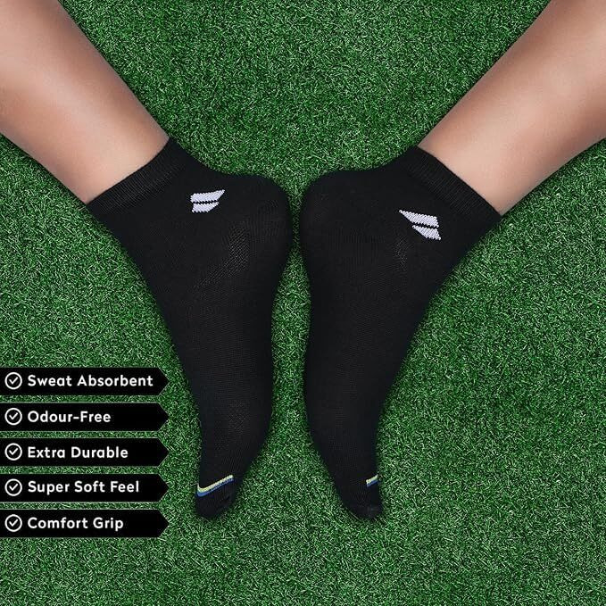Sjeware Unisex Cotton Men And Women Solid Ankle Length Socks (Pack Of 5) Sjw-2013, Assorted