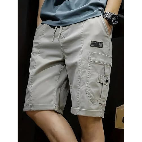 Men Shorts || Men Shorts Cotton || Men Shorts Casual (Short-11-Lightgrey-M)