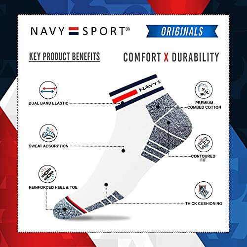 Navysport Men's Ankle Length Cotton Socks (Pack Of 4) (Nso-4_Multicolour)