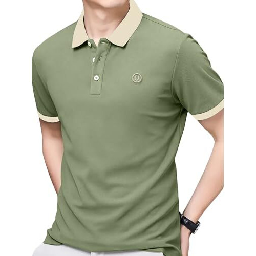 Lymio T Shirt For Men || Polo T-Shirt For Men (Polo-45-Pista-L) Green
