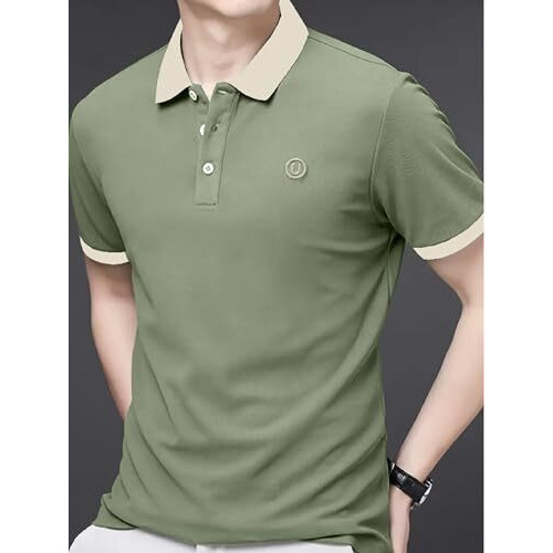 Lymio T Shirt For Men || Polo T-Shirt For Men (Polo-45-Pista-L) Green