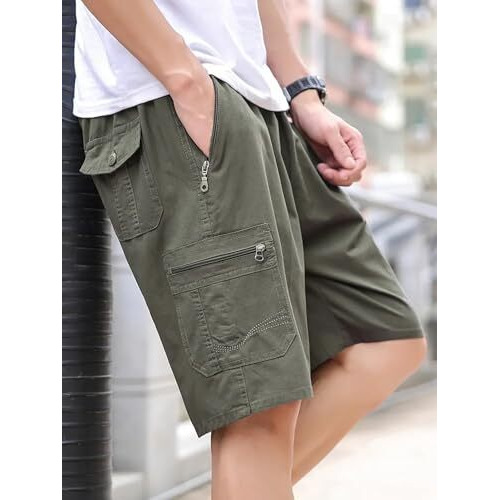Men Shorts || Men Shorts Cotton || Men Shorts Casual (Short-19-Olivegreen-Xl)