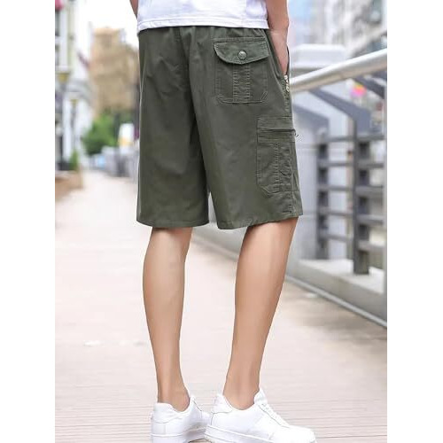Men Shorts || Men Shorts Cotton || Men Shorts Casual (Short-19-Olivegreen-Xl)