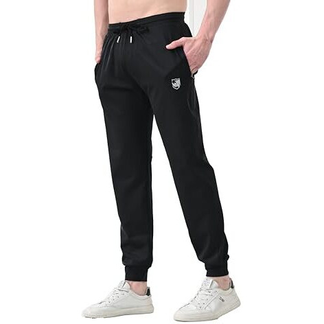 Rynogear Regular Fit Super Stretchable Track Pant For Men Black