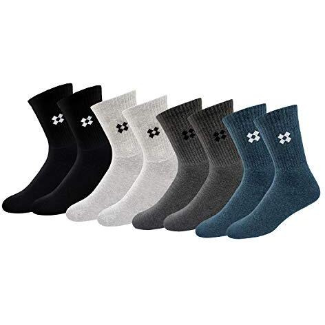 Arkyle Woolen Winter Socks For Men Thick Terry Towel Cushion Casual Socks, Free Size, Pack Of 4, Assorted