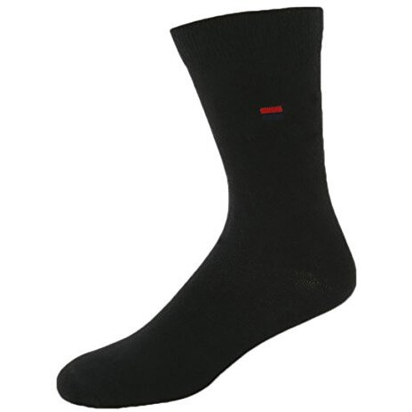 Navysport Men's Regular Cotton Blend Socks (Pack Of 3) (Pf-B-1_Black)