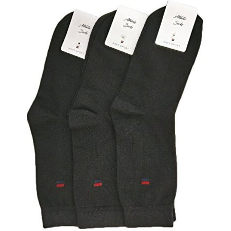Navysport Men's Regular Cotton Blend Socks (Pack Of 3) (Pf-B-1_Black)