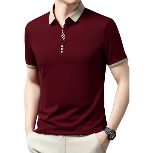Lymio Polo T Shirt For Men || Men Casual T-Shirt (Polo-57-Maroon-L)