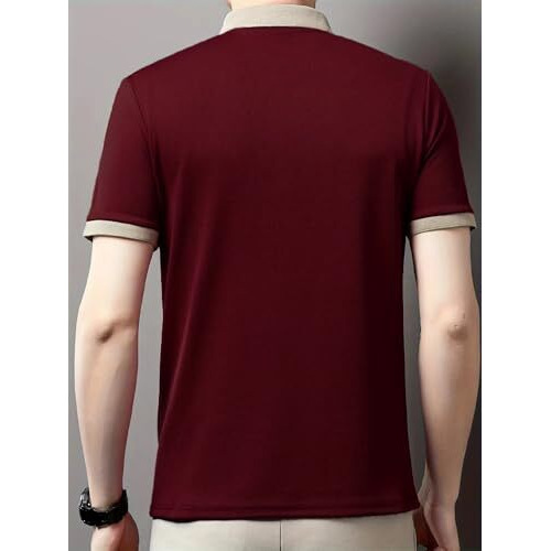 Lymio Polo T Shirt For Men || Men Casual T-Shirt (Polo-57-Maroon-L)