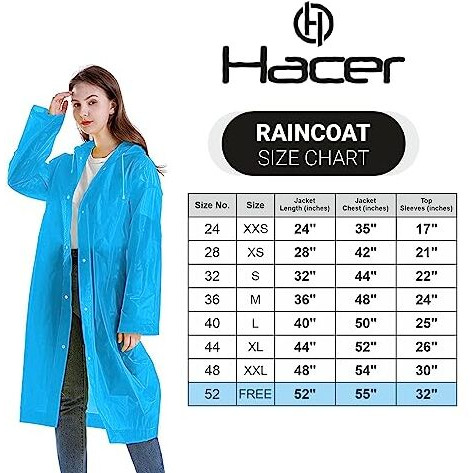 Hacer Eva Waterproof Unisex Rain Coat Hooded Full Sleeves Outdoor Men, Women, Boys & Girls Rainwear Poncho Raincoat For Camping, Hiking & Travelling (White)