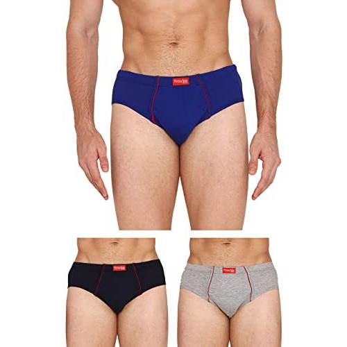 Vip Frenchie Plus Mens Cotton Brief Pack Of 3 (Assorted 90 Cm)