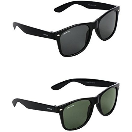 Creature Black & Green Sunglasses Combo With Uv Protection (Sun-001-003)