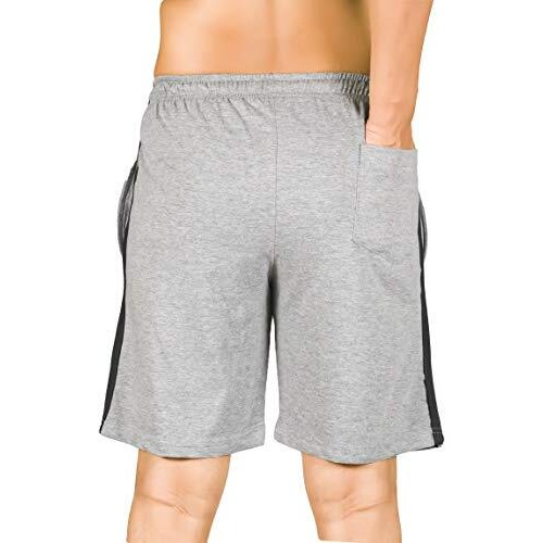 0-Degree Men's Regular Fit Shorts With Zip Pocket 36-38 Inch Waist Light Melange