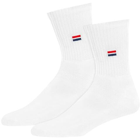 Navysport Men's Crew Length Cushion Cotton Socks (Pack Of 3) (Sf-W-1_White) Free Size