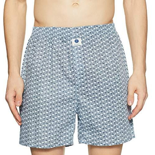 Amazon Brand - Symbol Men's Cotton Printed Boxer Shorts (Combo Pack Of 2) Casual | Underwear | Half Pants | Short Pant - Regular Fit With Back Pocket (Multicolor 15_L)
