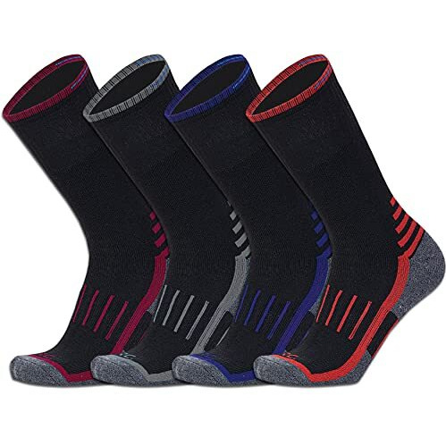 Rc. Royal Class Thick Soft Heavy Cushioned Towel Woolen Thermal Socks For Men, Warm Winter Wear Socks, Pack Of 4 Pairs, Free Size, Black - Calf Length