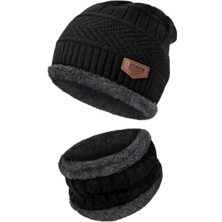 Romino Stylish Woolen Winter Cap & Muffler Neck Warmer For Women & Men, Winter Beanie Garam Snow Monkey Cap, Balaclava Bandana Juicer Bottle (Multi)