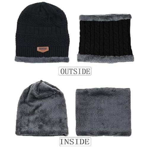 Romino Stylish Woolen Winter Cap & Muffler Neck Warmer For Women & Men, Winter Beanie Garam Snow Monkey Cap, Balaclava Bandana Juicer Bottle (Multi)