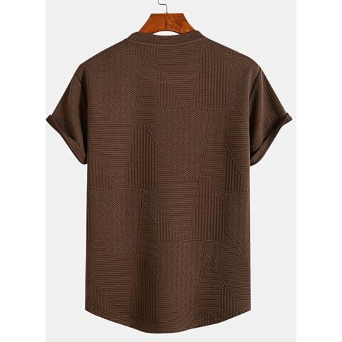Greciilooks Regular Fit Plain Casual For Men Stylish Latest | Half Sleeve T Shirt (Gl-Mt-1148_Brown
