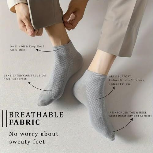 Celary Mens Cotton Ankle Length Socks||Weaving Design||Odour Free||Office Socks ||Anti-Bacterial|| Breathable