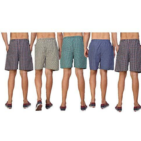 Digital Shopee Men's Cotton Shorts Boxers, Pack Of 5 - Multicolor, X-Large