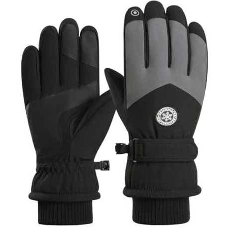 Gustave Polyurethane Winter Gloves For Men Women Warm Splashproof Windproof Riding Gloves Touch Screen Finger Anti-Slip Design, Ski Gloves, Bike Gloves, Cycling