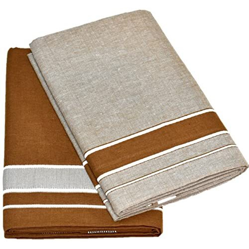 Tuni Mani Men's Cotton Dhoti/Kerala Style Dhoti (Pack Of 2) (Light Brown&Grey)