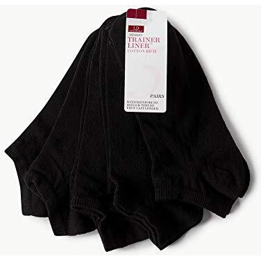 Lealdealz Ankle Length Socks For Men And Women, Pack Of 5 Cotton Socks - Black Coloured - Free Size