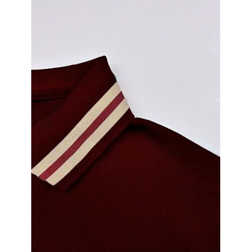 Greciilooks Solid Regular Fit Polo Casual For Men Stylish Latest | Half Sleeve T Shirt (Gl-Mt-1136_Maroon L)