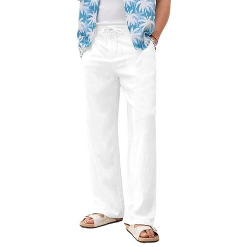 Greciilooks Men Regular High Rise Trouser (Gl-Tp-1119_White, Large