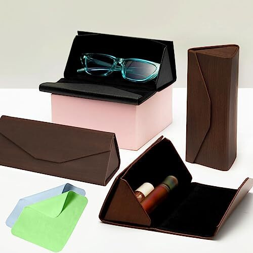 Anzailala Sunglass Case Specs Case For Men Women Foldable Eyeglass Case Hard Shell Portable Specs Cover Eyeglass Case Lightweight
