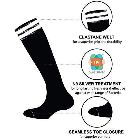 Amazon Brand - Symbol Men's Cotton Blend Long Socks (Socks11_Multicolor 2_Free Size) (Combo Pack Of 5)