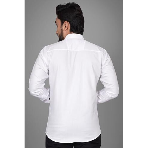 Besix Full Sleeve White Formal Shirt For Men Cotton Regular Fit Casual - Pure Premium Branded Shirts For Men Formal Stylish Slim Plain Solid Man Wear As Office And Party, Pack Of 1
