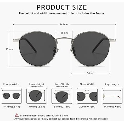 Elegante Ponderable Uv Protection Coating Round Non Polarized Sunglasses For Men And Women Classic Vintage Metal Sun Glasses (C4 - Silver Black), Free Size