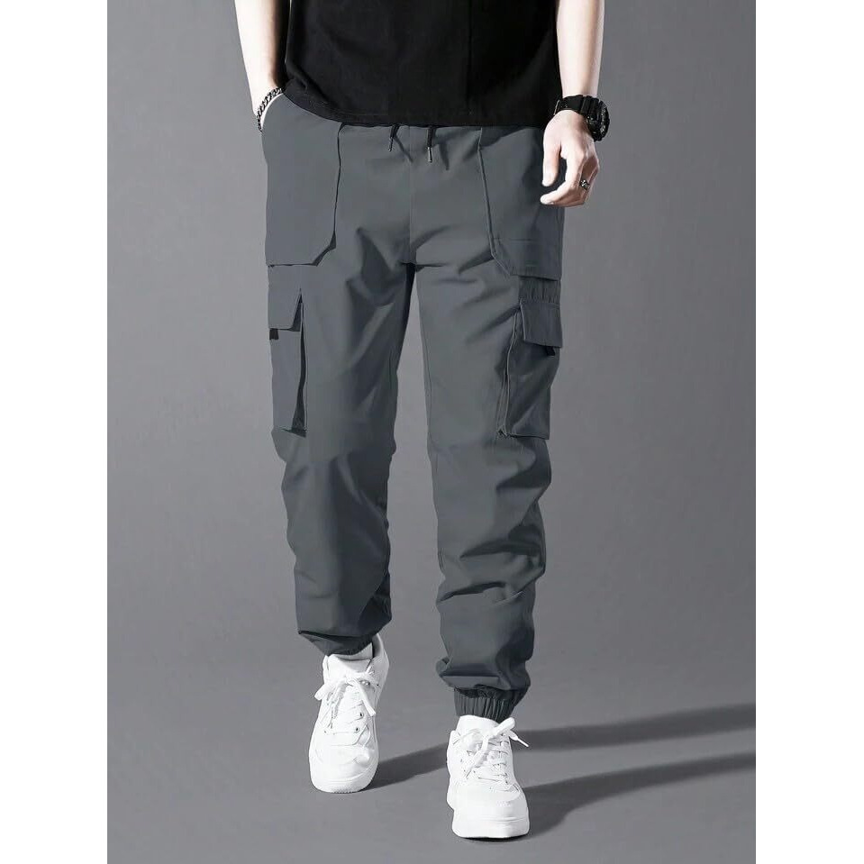 Samfor Track Pants For Men || Men Track Pants || Men Stylish Track Pant || Cargo Track Pant For Men || Track Pant With Multiple Pockets (In, Alpha, L, Regular, Dark Grey)
