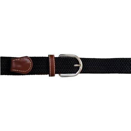 Simpl Living Canvas Elastic Braided Woven Stretch Fabric Casual Belt For Men And Women (Black, Fits Upto 40" Waist)