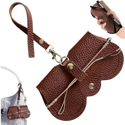 Divue Leather Sunglasses Case, Sunglasses Eyewear Case Artificial Leather Button Cover,Portable Outdoor Travel Holder Eyeglasses Bag,Sunglasses Pouch,Spectacles & Goggles For Men & Women