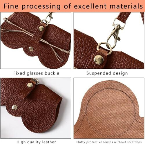 Divue Leather Sunglasses Case, Sunglasses Eyewear Case Artificial Leather Button Cover,Portable Outdoor Travel Holder Eyeglasses Bag,Sunglasses Pouch,Spectacles & Goggles For Men & Women