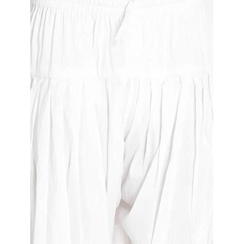 Vastramay Men's White Cotton Blend Pyjama || Patiala Style Salwar Pyjama With Superior Relax Fit I Soft Comfortable Feel | Ethnic Wear For Festivals Weddings Collection For Men