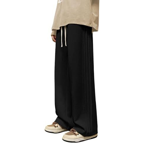 Greciilooks Track Pant For Men | Trouser Pant For Men | Baggy Pant For Men Loose Fit | Cargo Pant For Men | Track Pant Men | Men Stylish Track Pant (In, Alpha, L, Regular, Black)